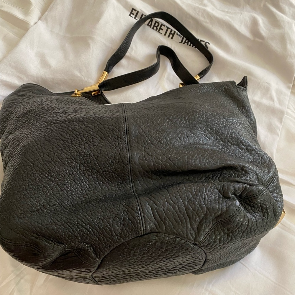 Elizabeth and James Cynnie black pebble leather tote bag - Picture 2 of 11